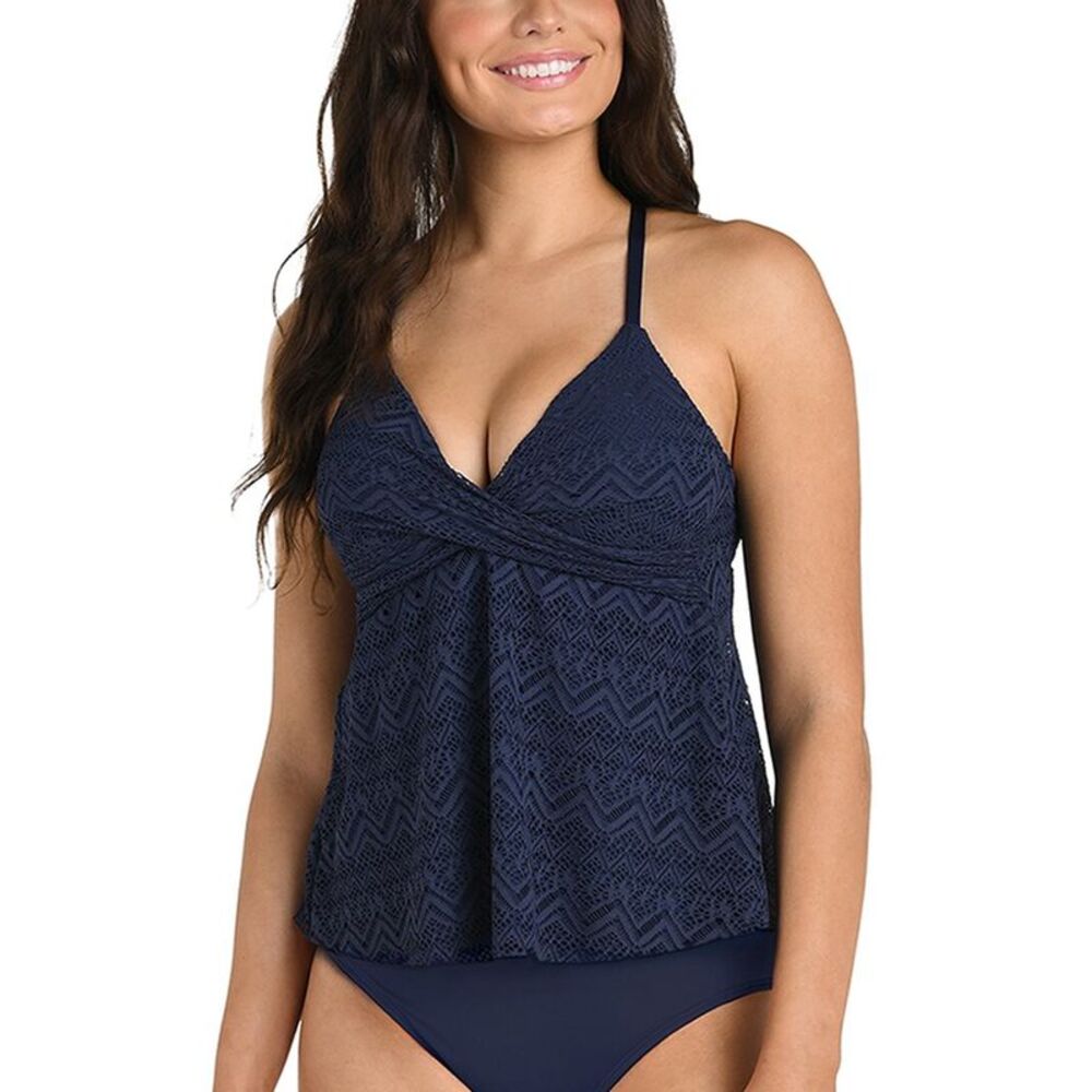 24Th And Ocean Womens  Cecily Tankini Top